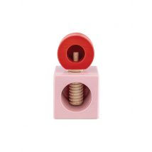 ALESSI Nussknacker TWERGI Buchenholz Rosa/Rot rosa