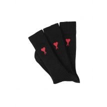 AMI PARIS Socken 3-er Pkg black schwarz | 39-42