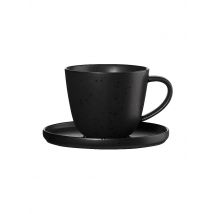 ASA SELECTION Kaffeetasse mit Untertasse 0,25l Coppa Kuro/Schwarz schwarz