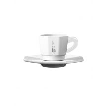 BIALETTI Espressotassen eckig 4er Set Weiss/Gold weiss