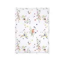 CHRISTIAN FISCHBACHER Satin Deckenbezug FLEURS VOLANTES 140x200cm Wiesenblumen weiss