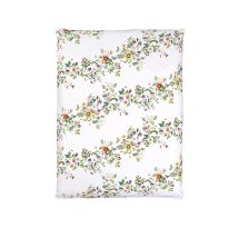 CHRISTIAN FISCHBACHER Satin Kissenbezug GARLAND 70x90cm Weiss/Blumen weiss