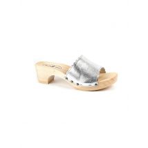 DIRNDL & BUA Trachtenschuhe - Pantolette silber | 38
