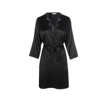 EVA BITZER Seiden - Morgenmantel schwarz | 40