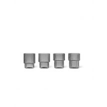 FERM LIVING Trinkgläser 4er-Set RIPPLE Small Smoked Grey  grau
