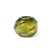 FERM LIVING Vase WATER SWIRL ROUND Moss Green  olive