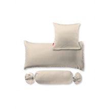 FLEURESSE Satin Kissenbezug Royal Uni 2x 40x40cm Sand beige