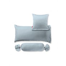 FLEURESSE Satin Kissenbezug Royal Uni 2er 70x90cm Pearl Blue hellblau