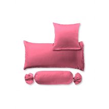 FLEURESSE Satin Kissenbezug Royal Uni 2er 40x80cm Koralle pink