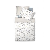 FLEURESSE Satin Bettwäsche BED ART 70x90cm/140x200cm Silver silber