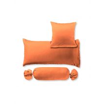 FLEURESSE Satin Kissenbezug ROYAL UNI 2er 40x40cm Orange  orange