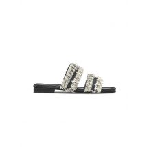 INUIKII Pantoletten FRINGES JEANS schwarz | 39