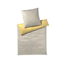 JOOP Satin Bettwäsche Cornflower Double 2x 70x90cm / 200x200cm Gelb gelb