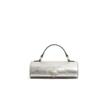 JULIA SKERGETH Ledertasche - Flache Hänkeltasche silber
