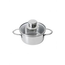 KELOMAT MINI Bratentopf mit Glasdeckel 12 cm Edelstahl silber