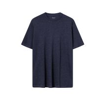 KNOWLEDGE COTTON APPAREL Leinen T-Shirt blau | L