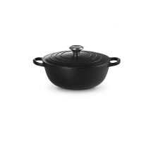 LE CREUSET Kochtopf 26cm LA MARMITE SIGNATURE Schwarz schwarz