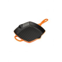 LE CREUSET Grillpfanne quadratisch 26x26cm Signature (Ofenrot) orange