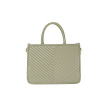 LES VISIONNAIRES Ledertasche - Tot Bag LENA QUILTING dunkelgrün