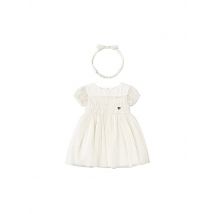 MAYORAL Baby Kleid und Haarband creme | 92