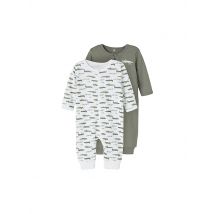 NAME IT Baby Schlafoverall 2er Pkg.  weiss | 62