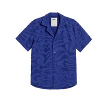 OAS Frottee Poloshirt blau | M