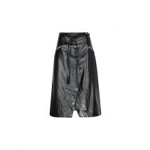 PHILLIP LIM Midirock in Lederoptik schwarz | 40