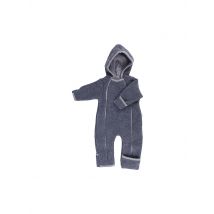 POPOLINI Baby Wollfleece Overall grau | 50-56