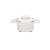 RIESS Emaille Topf mit Deckel Aromapot - Truehomeware 16cm 0,75l weiss