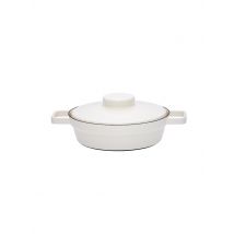 RIESS Emaille Pfanne mit Deckel Aromapot - Truehomewear 24cm weiss