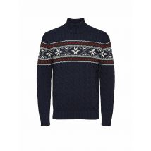 SELECTED Stehkragenpullover SLHFLAKE  blau | L