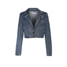 SELF-PORTRAIT Jeansjacke Cropped Fit blau | 40