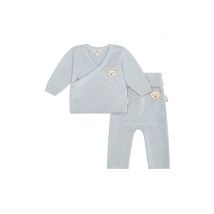 STEIFF Baby Set Strickjacke und Strickhose 2 teilig hellblau | 62