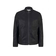 TOM TAILOR Lederjacke schwarz | S