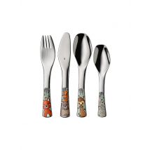 WMF Kinder Besteck 4tlg. WALDFREUNDE Cromarg.Bunt  silber