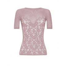 WOLFORD T-Shirt FLOWER LACE rosa | L