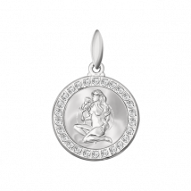 Anhänger Sternzeichen Jungfrau (24.08 - 23.09) aus 925er Silber mit Zirkonia