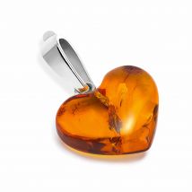 AmberProfi Bernstein-Anhänger 'Herz' aus 925 Silber
