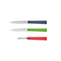 Set de 3 Cuchillos Opinel : Oficio n°312 - Oficio dentado n°313 - Pelador n°315 - Hojas 100mm y 60mm