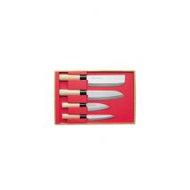Set SekiRyu Nakiri & Santoku & Small Deba & Petty