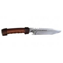 Couteau fixe Wildsteer Wildsteer avec Extracteur manche cuir marron - Wildsteer