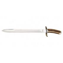 Couteau fixe Joker Dague lame 330 mm manche bois de cerf naturel - Joker