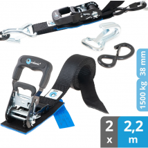 Spanngurte Motorrad Ratsche SG-030-222 (2 Stück, 2,25m) - PANTHER