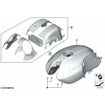 BMW Aluminium - Tank handgebürstet, mit verschliffener Schweißnaht