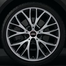 MINI Kompletträder JCW Cross Spoke Schwarz II Uni / Jet Black Uni glanzgedreht JCW 506