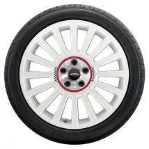 MINI Kompletträder JCW Rallye Spoke Aspen White Uni glänzend, glanzgedreht, Flow Formin JCW 536