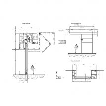 Automatische Schiebetür 1 Flügel L1000xh2050