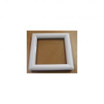 Patrijspoort Vierkant Wit PVC 300x300 mm om helder glas te schroeven - Fabrikant: 4M