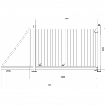 Portail Industriel Double Coulissant Autoportant L5mx2m