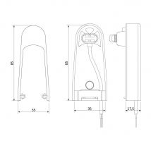 Tapa final (h 85 mm) con cable de conexión incluido 2,5 m Aperto Sommer - Fabricante: SOMMER